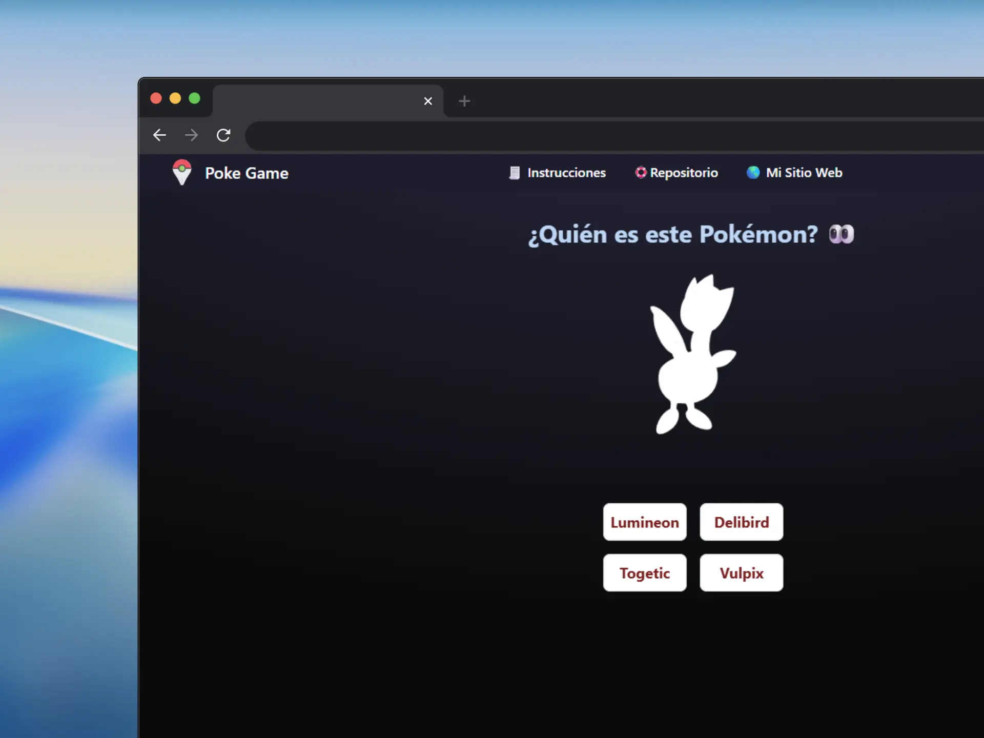 imagen PokeQuizAdventureGame principal